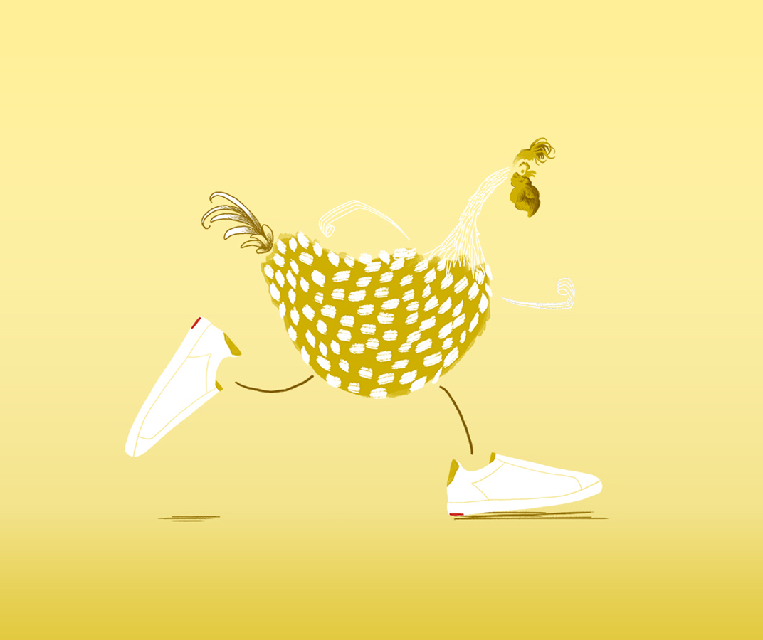 Illustration coq jaune